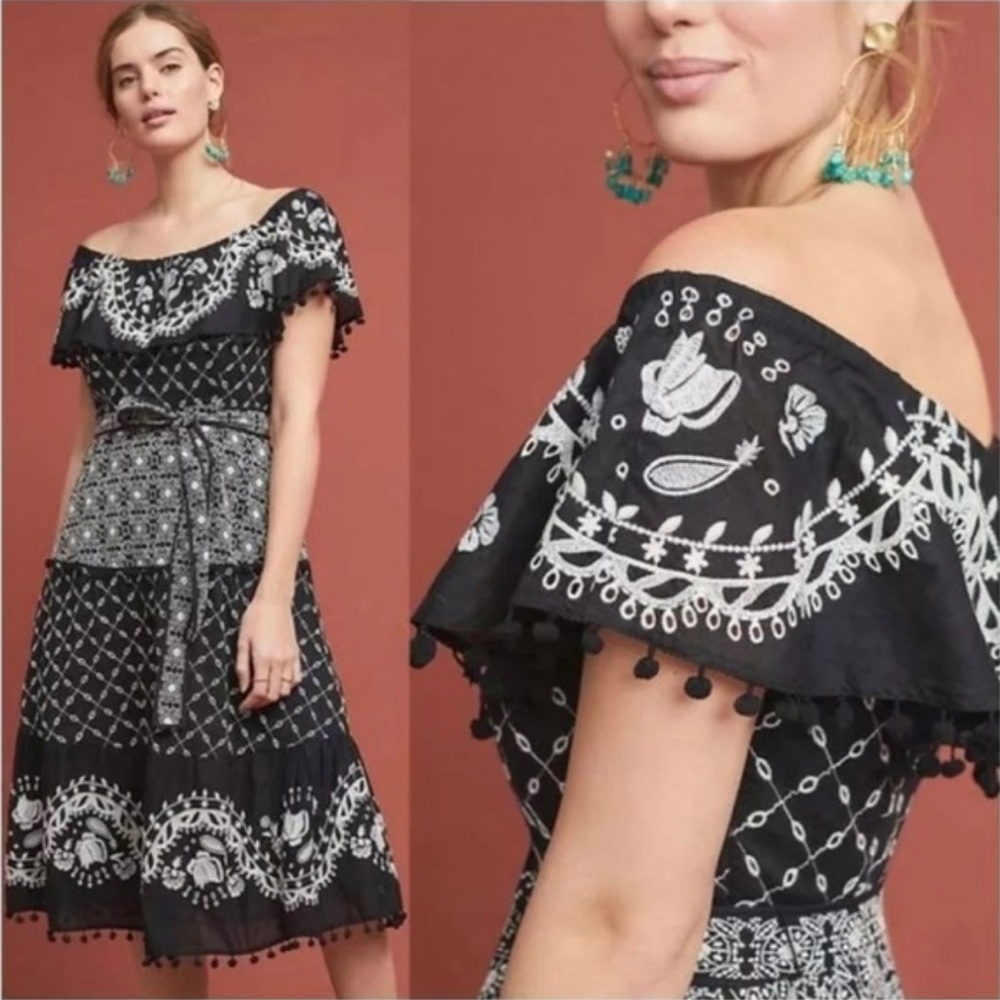 NWT Anthropologie Florina Embroidered Dress